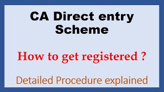 How to get registered in CA Direct Entry Scheme Detailed Procedure [upl. by Alohcin540]