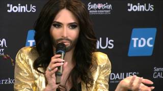 ESCKAZ in Copenhagen Austria meet and greet Conchita Wurst [upl. by Gaelan305]