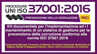 PROCEDURE ISO 370012016  EDIZIONE PRO [upl. by Sabra]