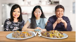 Bulgogi Battle Maangchi VS Chef Paik [upl. by Ehrsam402]