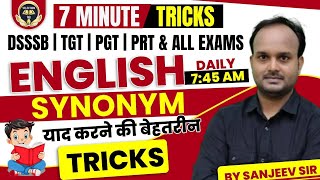 Dsssb general paper 2024  English synonym  synonyms dsssbenglishpreparation english dsssb [upl. by Adekan198]