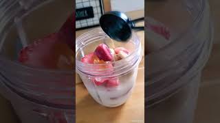 How to make Strawberry Banana smoothie [upl. by Adnylem]