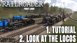 Railroader First Look  First few tutorial objectives amp then we spawn all the locos in [upl. by Edsel785]