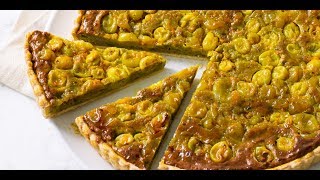 Gooseberry turmeric and pistachio frangipane tart by Anna Hansen [upl. by Eive]