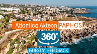 Atlantica Akteon Paphos VR 360° Drone Review Based on TripAdvisor Cyprus [upl. by Nazay719]