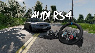 Audi rs4 POV driving beamng gameplay with logitech g29 [upl. by Akihdar839]