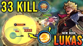 33 Kills  MANIAC Lukas New Hero Mobile Legends the Super Beast  New Hero Tryout  MLBB [upl. by Cleasta]