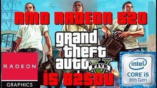 AMD RADEON 520  İ5 8250U GTA 5 PERFORMANSI GTA 5 PERFORMANCE [upl. by Aloek]