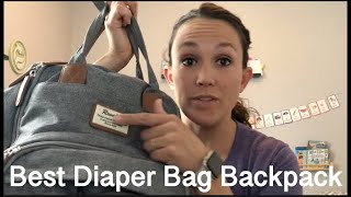 BabbleRoo Diaper Bag Backpack Demonstration amp Review [upl. by Atirehs]