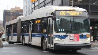 B38 local bus announcements to Downtown BklynTillary St Vianova screen [upl. by Letnom]