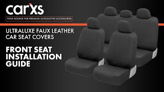 Leather Car Seat Cover Installation Guide  Front Seat [upl. by Broome]