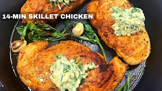 Juicy amp Flavorful Cast Iron Skillet Chicken Breast with Garlic Butter [upl. by Alver]