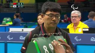 Table Tennis  KOR v CHN  Mens Singles  Qualification Class 5  Rio 2016 Paralympic Games [upl. by Dielu]