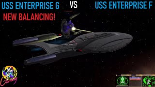 USS Enterprise G VS USS Enterprise F  NEW BALANCING  Star Trek Ship Battles  Bridge Commander [upl. by Billat]