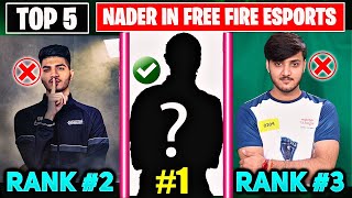 WHO IS NO 1 GRENADE KING OF FREE FIRE ESPORTS⚡ INDIAS TOP 5 UNDEFEATED NADER IN ESPORTS [upl. by Pouncey920]