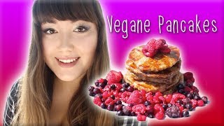 Vegane gesunde PANCAKES  schnelles amp einfaches Rezept  macht satt kalorienarm und zuckerfrei [upl. by Sophie]