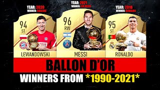 Every BALLON DOR WINNER from 19902021 😱🔥 [upl. by Sill27]