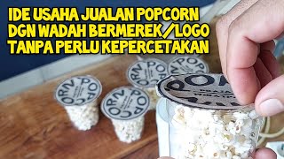 Cara Membuat Sendiri Label Kertas Tutup Pres Sealer Gelas Cup Plastik Jualan Popcorn [upl. by Ecaroh]