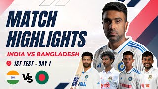 IND vs BAN 1st Test 2024  Day 1 Reactions  Ashwin’s century Jadeja’s fifty amp Mahmud’s 4fer [upl. by Rosana]