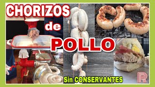 👉🏻CHORIZOS de POLLO Caseros  SIN conservantes con el PASO a PASO completo [upl. by Anitap891]