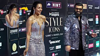 Malaika Arora Blush and Arjun Kapoor Smile arrives at BH Style Icons Awards 2024 [upl. by Shien]