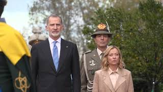 Il Presidente Meloni incontra il Re Felipe VI e la Regina Letizia di Spagna [upl. by Grim]