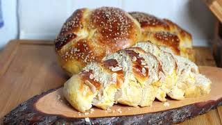 Sweet amp Fluffy Greek Tsoureki without mixer The Easter Bread You Need to Try [upl. by Ehrenberg]