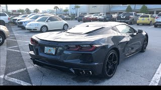 SEEING THE C8 CORVETTE FOR THE FIRST TIME IN SHADOW GRAY METALLIC [upl. by Sitruk]