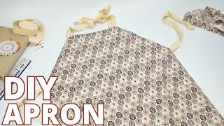 How to Make an Apron  A BeginnerFriendly Sewing Project [upl. by Gnort320]