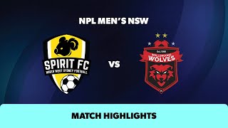 NPL Mens NSW Round 14 Highlights –NWS Spirit FC v Wollongong Wolves [upl. by Unni]