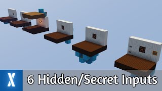 Top 6 Amazing Hidden Redstone Inputs in Minecraft [upl. by Elin]