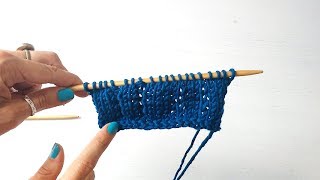 Faire une maille double à lendroit et à lenvers  Tricot [upl. by Neirad299]