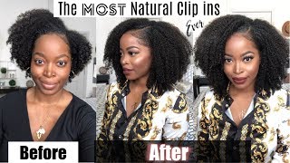 Get LONG NATURAL HAIR FAST with The BEST amp Most Natural Clip ins EVER Type 4 hair [upl. by Hawken]