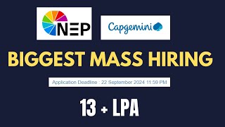 Capgemini hiring 2024 batch  2023 2022 off campus  off campus drive for 2022 batch  hire me plz [upl. by Sieracki]