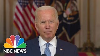 Biden Pledges Support To Americans Still In Afghanistan [upl. by Bernardina50]