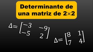 Determinante de una matriz de 2x2 [upl. by Kaila24]