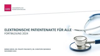 Elektronische Patientenakte  Fortbildungsvideo für Ärzte und Psychotherapeuten [upl. by Ylla]