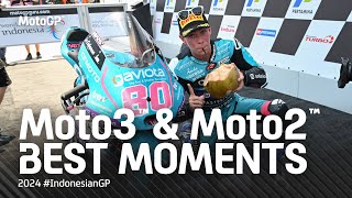 Best Moto3™ amp Moto2™ moments 🥥  2024 IndonesianGP [upl. by Sven]