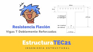 ¿Cómo calculo Resistencia de Vigas T Doblemente Reforzadas [upl. by Ezequiel141]