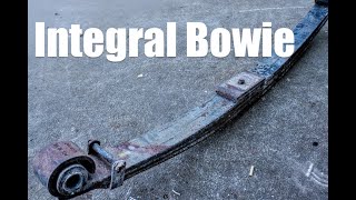 Forging A Huge Integral Bowie Knife From A Giant Truck Spring Blacksmithing Knifemaking [upl. by Cerveny]