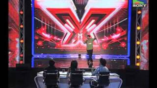 X Factor India  63 Year Old Rajendra Gadhvi performs a peppy song  X Factor India  Episode 1  29th May 2011 [upl. by Nereids]