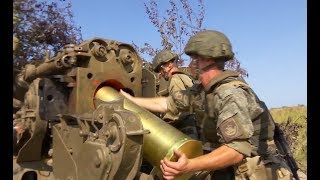 Russian Heavy Artillery Fire Military Exercises [upl. by Sucramrej]