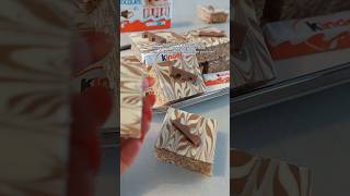 This no bake kinder rice krispies bars was absolutely delicious 😋 shorts [upl. by Buyer]