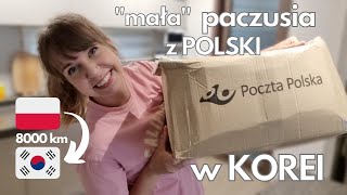 Otwieram paczkę z Polski w Korei quotMałaquot paczka OD RODZICÓW Czego nie ma w Korei [upl. by Aihseyk156]