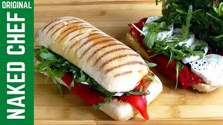 GRILLED PANINI SANDWICH  Cheese Ham Tomato  Perfect toasted recipe [upl. by Haikezeh934]