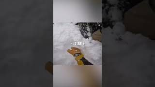 Skier saves a man buried under the snow while skiing shorts help [upl. by Chatterjee843]