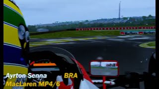 Ayrton Senna MP46 Interlagos 1991 wrain  Assetto Corsa [upl. by Tabbi]