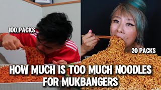 how much is TOO MUCH noodles for mukbangers [upl. by Megdal]