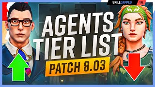 NEW Agent Tier List Patch 803  Chamber META is BACK  Valorant Guide [upl. by Savihc170]