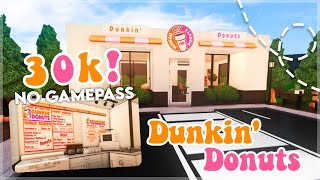 No Gamepass Dunkin Donuts I 30k I Bloxburg Speedbuild and Tour  iTapixca Builds [upl. by Htepsle407]